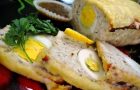 Мясной рулет “Митлоф” с вареными яйцами
